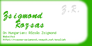 zsigmond rozsas business card