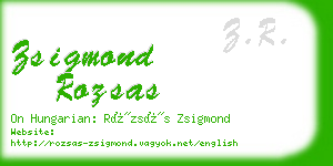 zsigmond rozsas business card